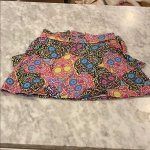 Fun tennis skirt with skull pattern